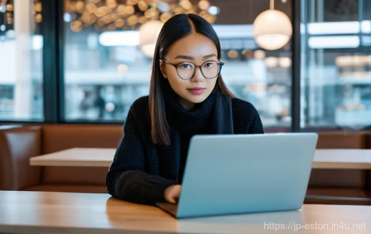 에스토니아에서 일어났던 주요 범죄 사건 - **Cybersecurity Vigilance in a Digital Hub**
    "A candid, medium shot of a diverse young woman, ap...